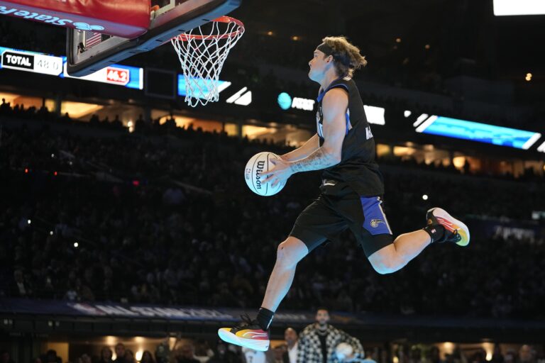 Magic Mac McClung Earns Perfect Score to Take 2nd Straight NBA Slam Dunk Contest Title Over Jaylen Brown 2024